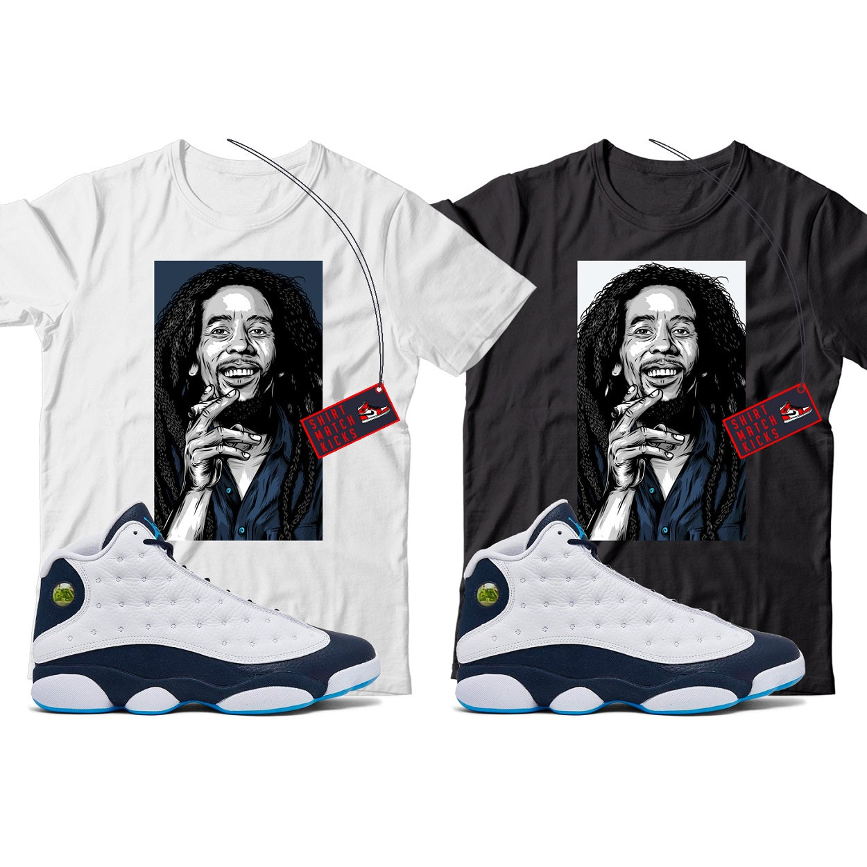 Bob T-Shirt Match Jordan 13 Obsidian