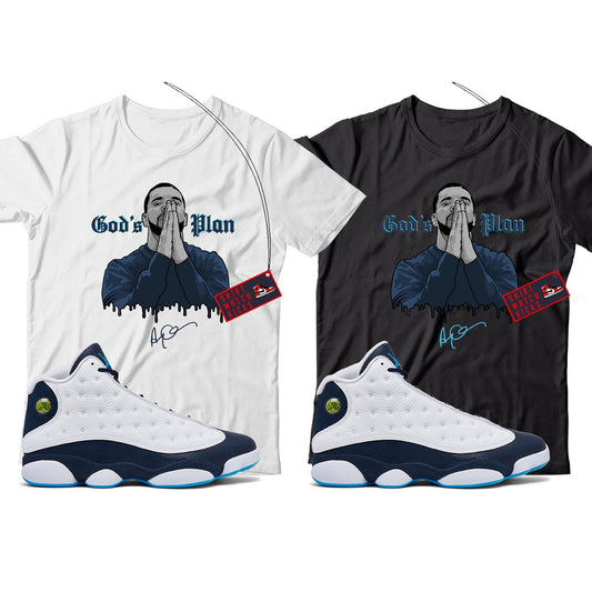 Drizzy T-Shirt Match Jordan 13 Obsidian