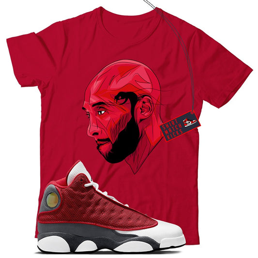 KB(2) T-Shirt Match Jordan 13 Red Flint