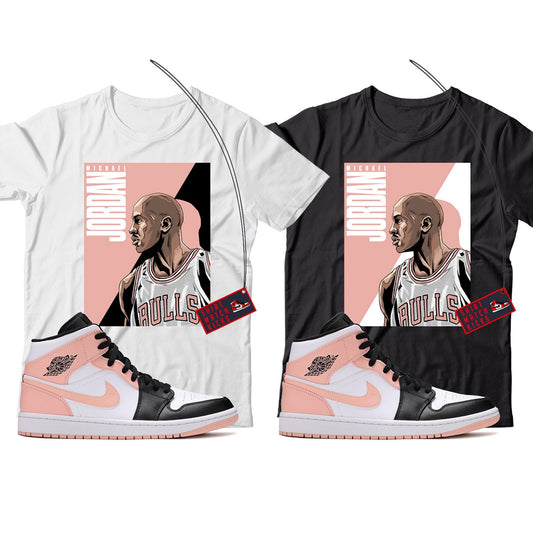 MJ(2) T-Shirt Match Jordan 1 Crimson Tint