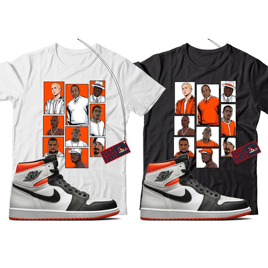 Rap T-Shirt Match Jordan 1 Electro Orange