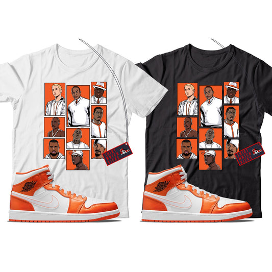 Rap T-Shirt Match Jordan 1 Metallic Orange