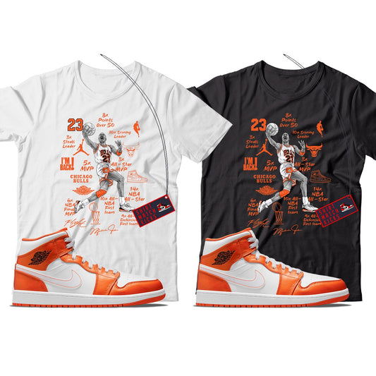 MJ(2)  T-Shirt Match Jordan 1 Metallic Orange