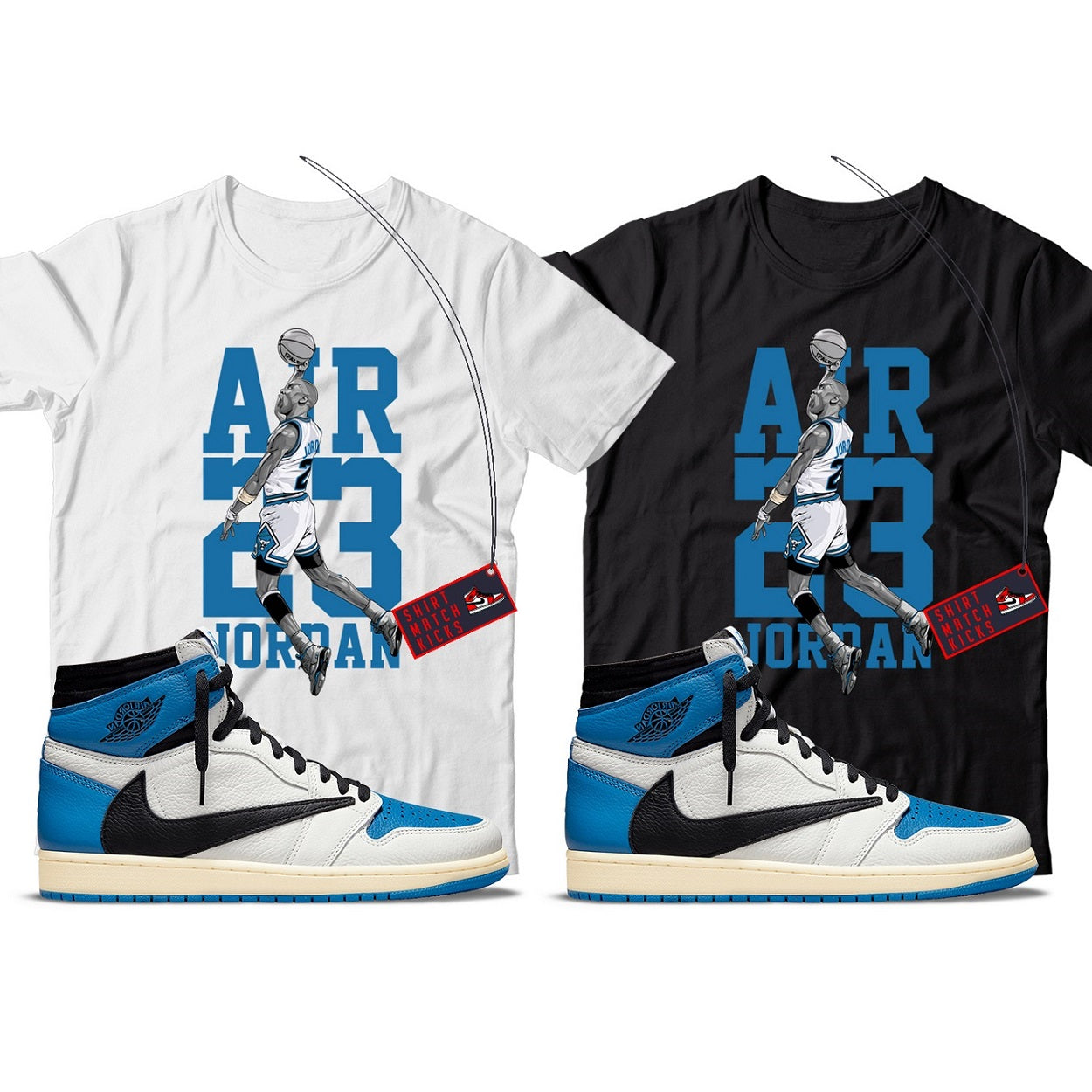 MJ T-Shirt Match Jordan 1 Fragment x Travis Scott