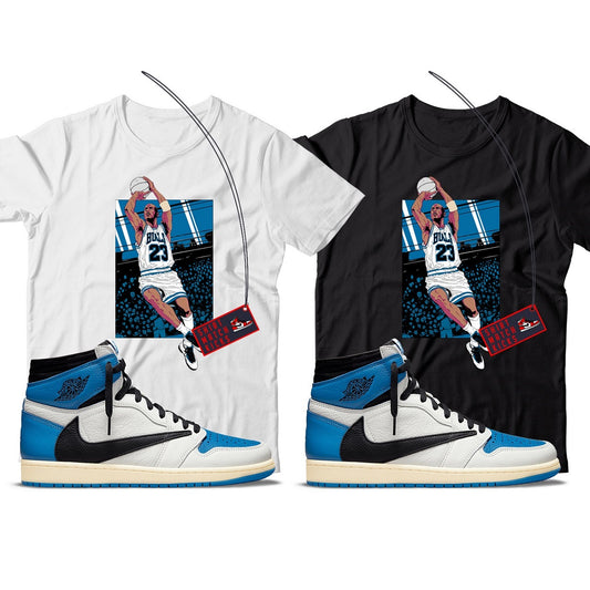 MJ(6) T-Shirt Match Jordan 1 Fragment x Travis Scott