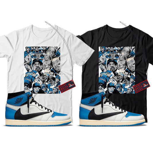 Rap(2) T-Shirt Match Jordan 1 Fragment x Travis Scott