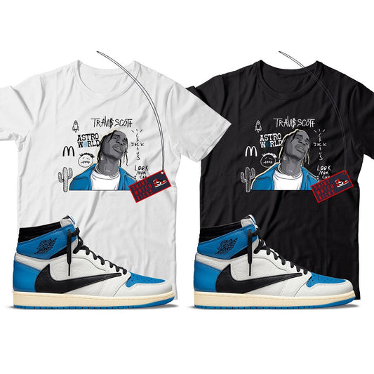 Travis T-Shirt Match Jordan 1 Fragment x Travis Scott