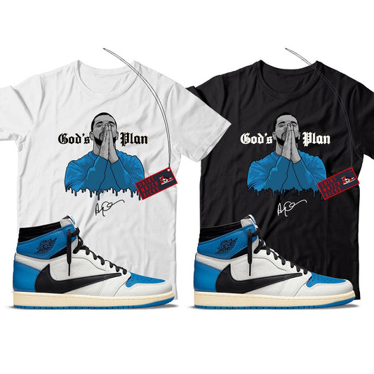 Drizzy T-Shirt Match Jordan 1 Fragment x Travis Scott