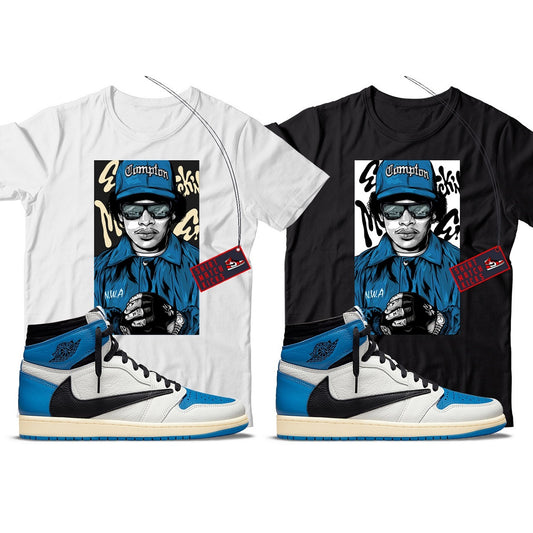 Eazy T-Shirt Match Jordan 1 Fragment x Travis Scott