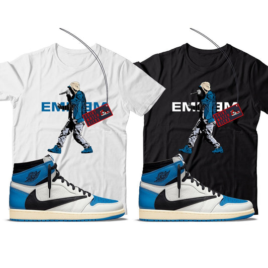 Em T-Shirt Match Jordan 1 Fragment x Travis Scott