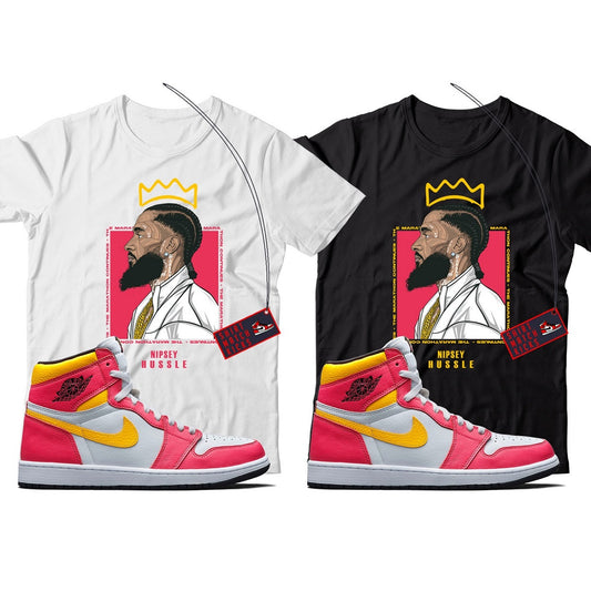 Nipsey(2) T-Shirt Match Jordan 1 Light Fusion Red