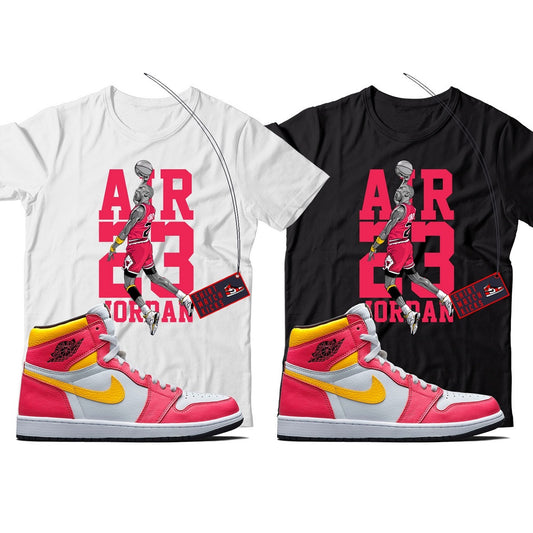 MJ T-Shirt Match Jordan 1 Light Fusion Red