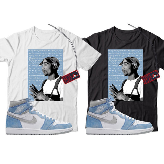 2 Pac T-Shirt Match Jordan 1 Hyper Royal