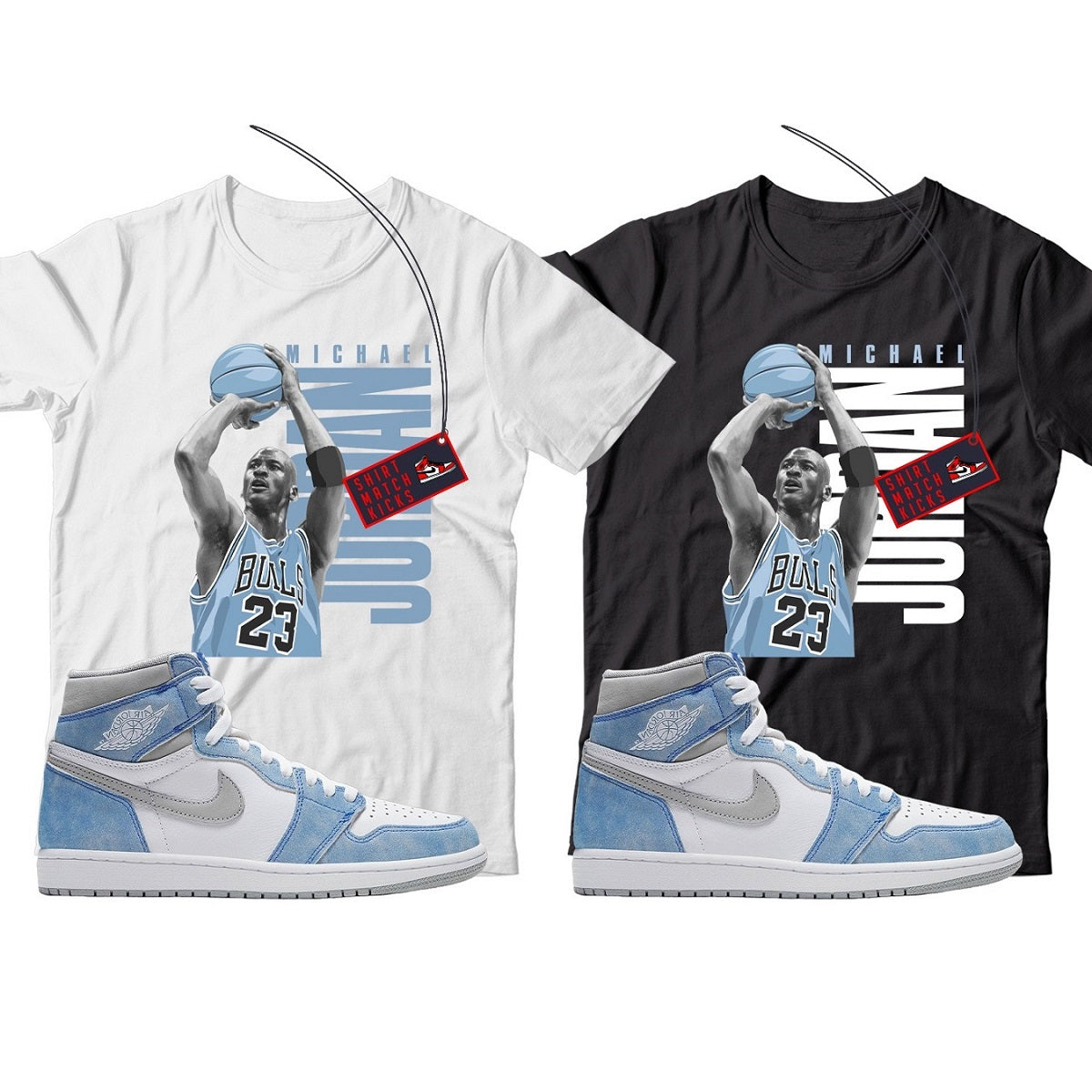 MJ T-Shirt Match Jordan 1 Hyper Royal