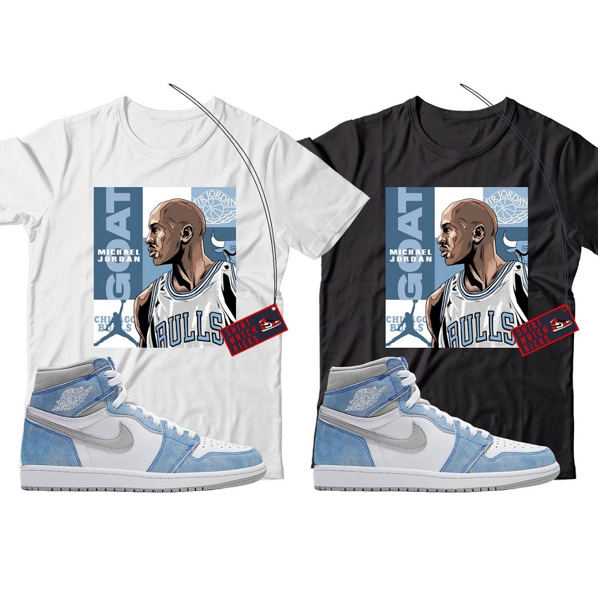 MJ(2) T-Shirt Match Jordan 1 Hyper Royal