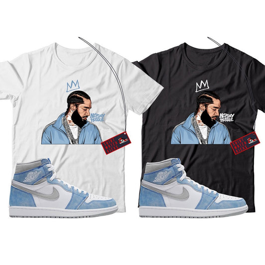 Nipsey T-Shirt Match Jordan 1 Hyper Royal