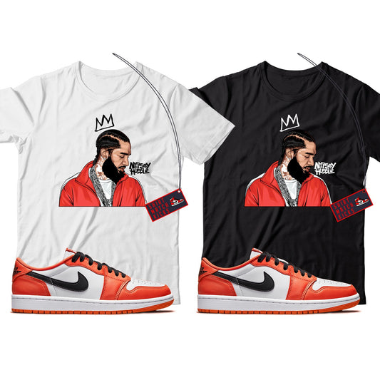 Nipsey T-Shirt Match Jordan 1 Low Starfish