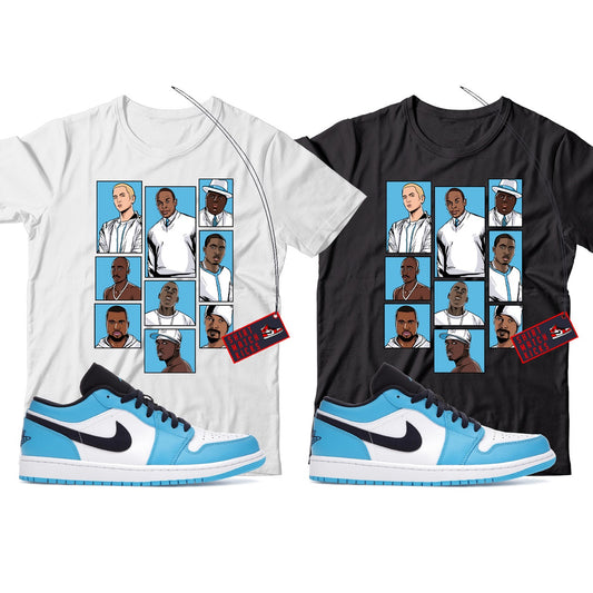 Rap T-Shirt Match Jordan 1 Low UNC (2021)