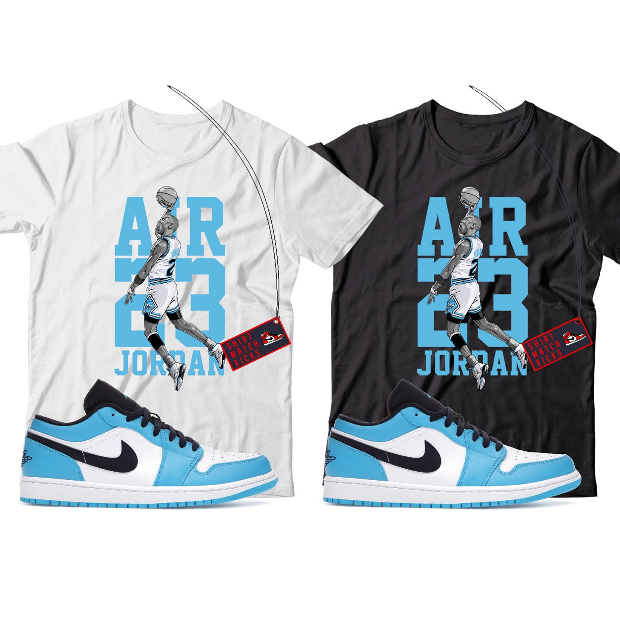 MJ T-Shirt Match Jordan 1 Low UNC (2021)