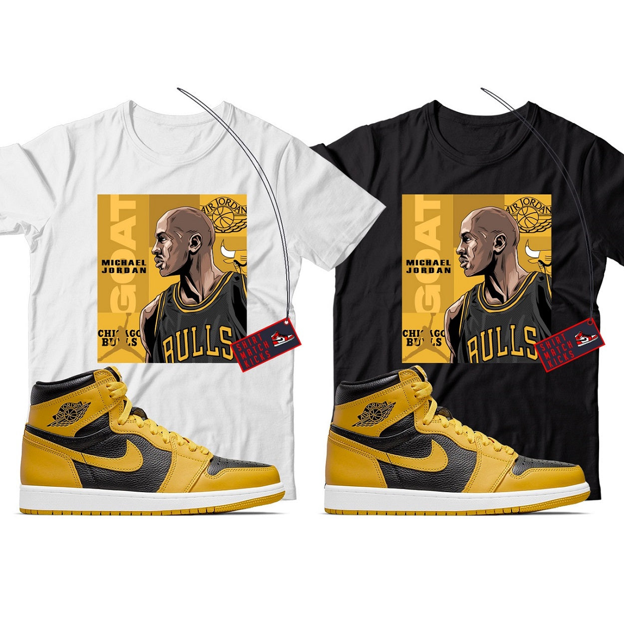 MJ(3) T-Shirt Match Jordan 1 Pollen