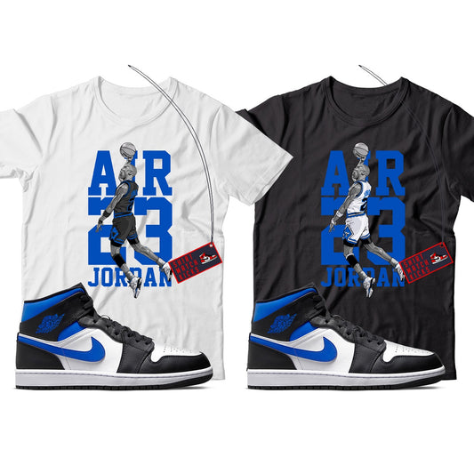 MJ T-Shirt Match Jordan 1 Racer Blue