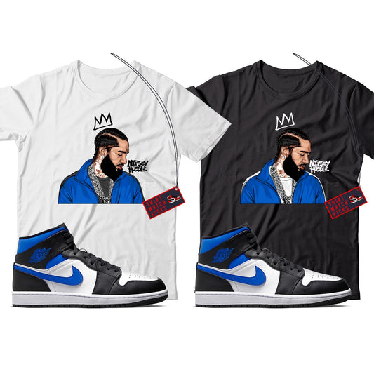 Nipsey T-Shirt Match Jordan 1 Racer Blue