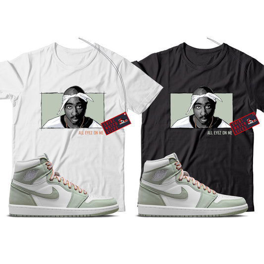 2 Pac T-Shirt Match Jordan 1 Seafoam