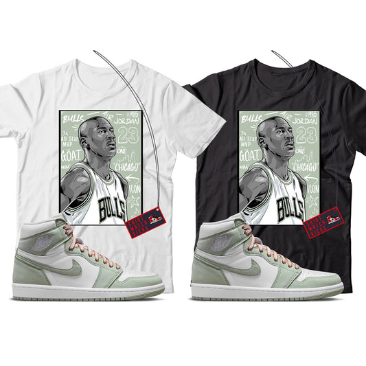 MJ(5) T-Shirt Match Jordan 1 Seafoam