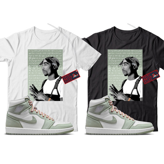 2 Pac(2) T-Shirt Match Jordan 1 Seafoam