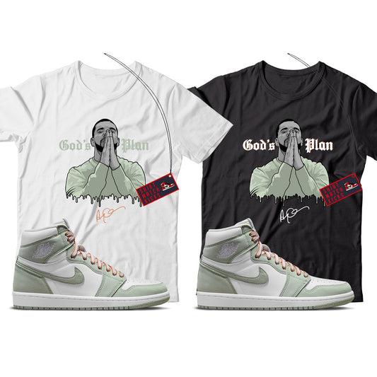 Drizzy T-Shirt Match Jordan 1 Seafoam