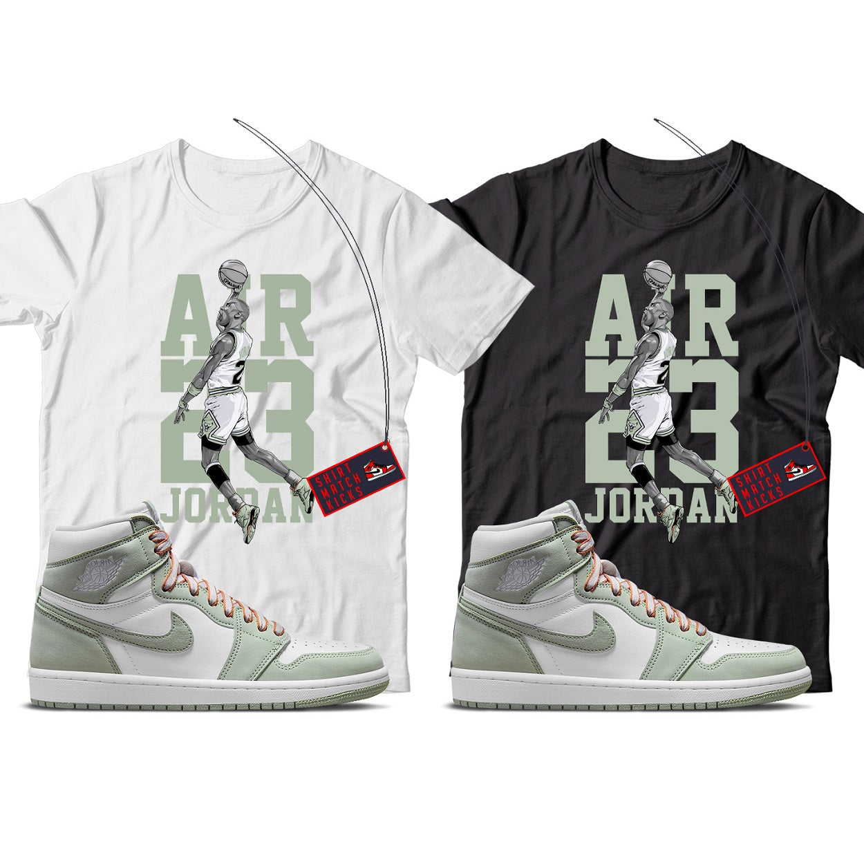 MJ T-Shirt Match Jordan 1 Seafoam