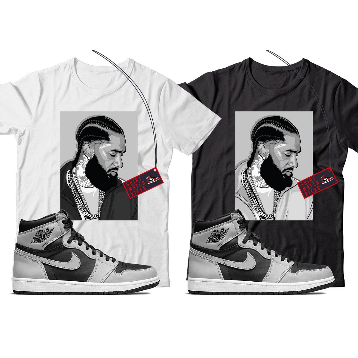 Nipsey(2) T-Shirt Match Jordan 1 Shadow