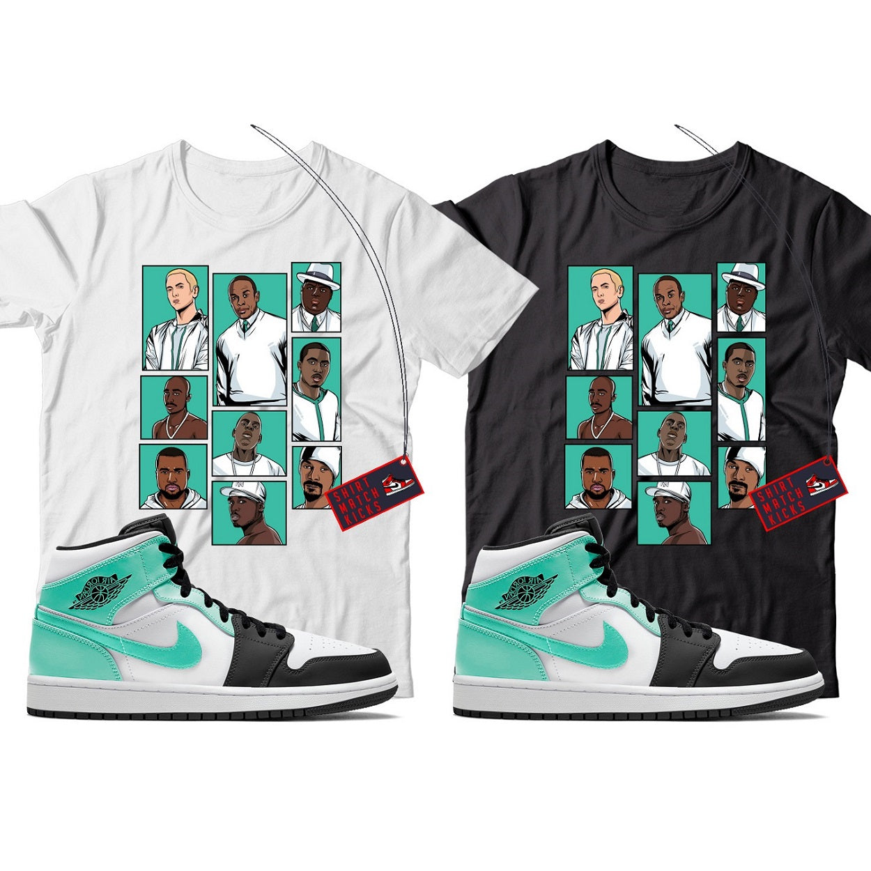 Rap T-Shirt Match Jordan 1 Tropical Twist