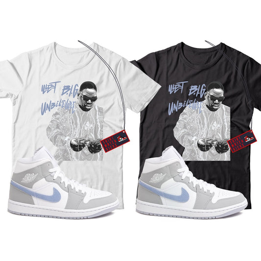 Biggie T-Shirt Match Jordan 1 Wolf Grey Aluminum