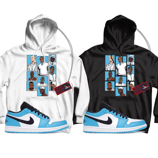 Rap Hoodie Match Jordan 1 Low UNC (2021)