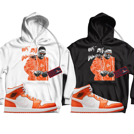 Biggie Hoodie Match Jordan 1 Metallic Orange