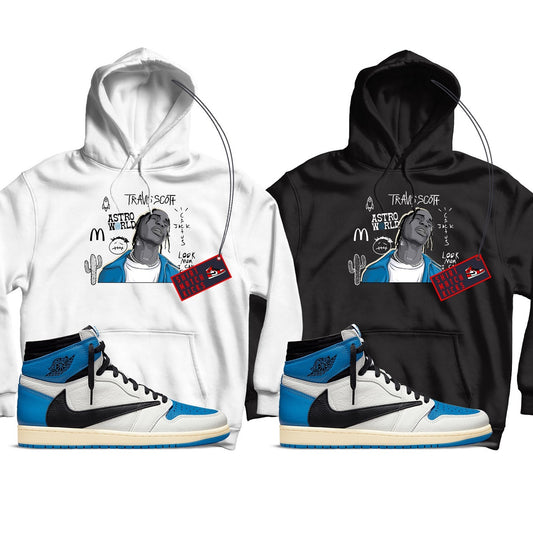 Travis Hoodie Match Jordan 1 Fragment x Travis Scott