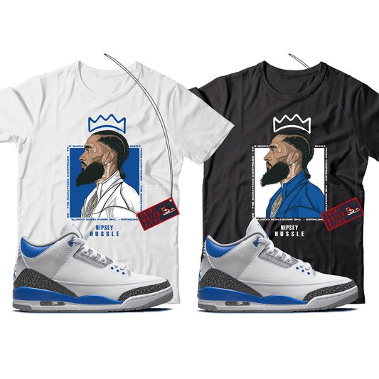 Nipsey T-Shirt Match Jordan 3 Racer Blue