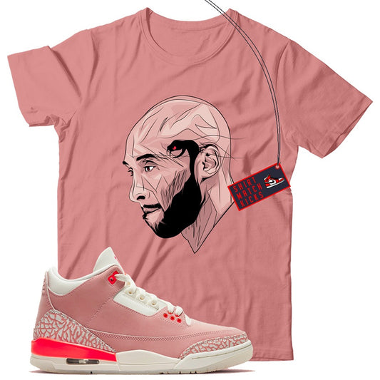 KB T-Shirt Match Jordan 3 Rust Pink