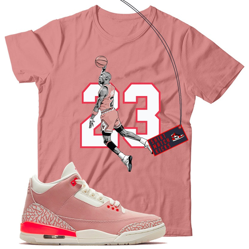 MJ(3) T-Shirt Match Jordan 3 Rust Pink