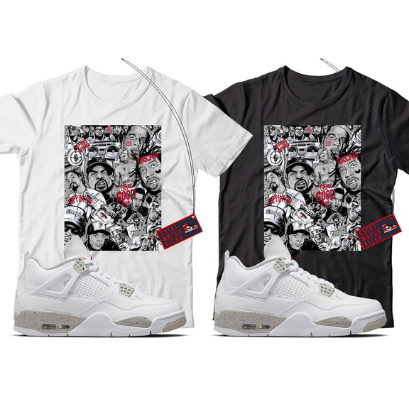 Rap(2) T-Shirt Match Jordan 4 White Oreo â Shirt Match Kicks