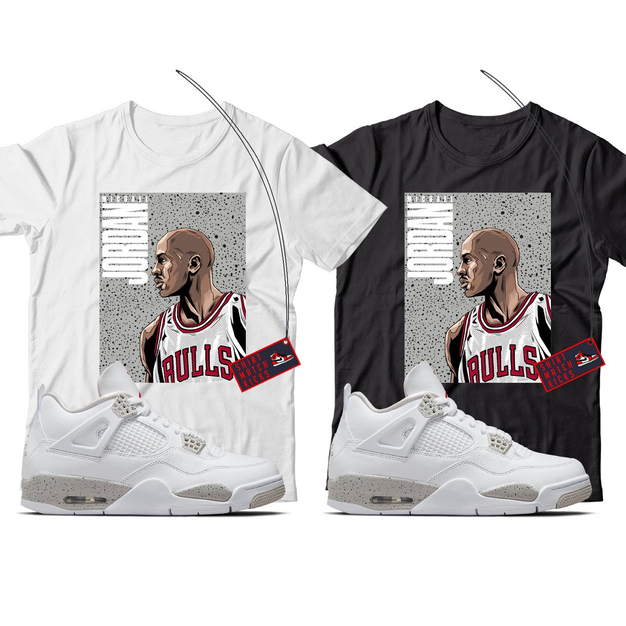 MJ(3) T-Shirt Match Jordan 4 White Oreo