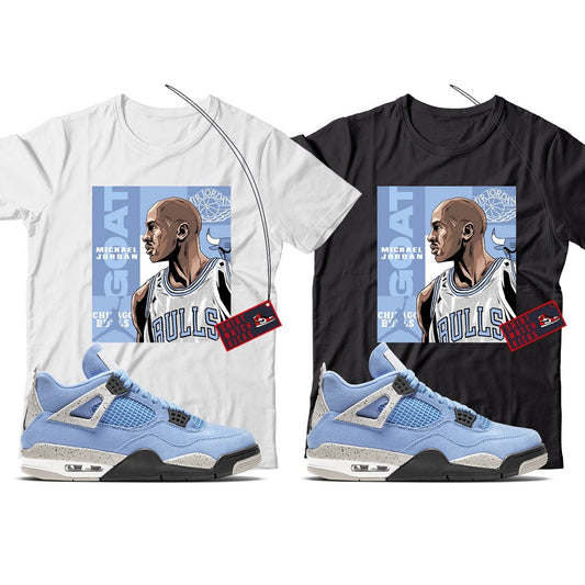 MJ(4) T-Shirt Match Jordan 4 University Blue