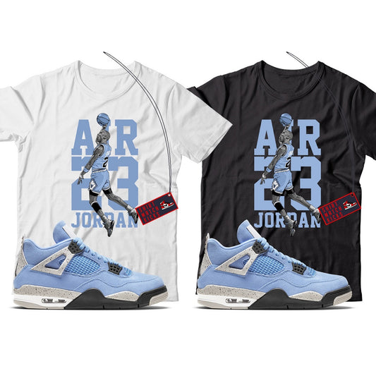 MJ T-Shirt Match Jordan 4 University Blue