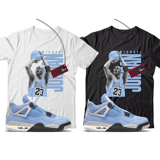 MJ(2) T-Shirt Match Jordan 4 University Blue