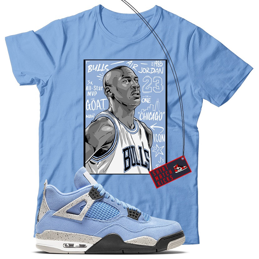 MJ(3) T-Shirt Match Jordan 4 University Blue