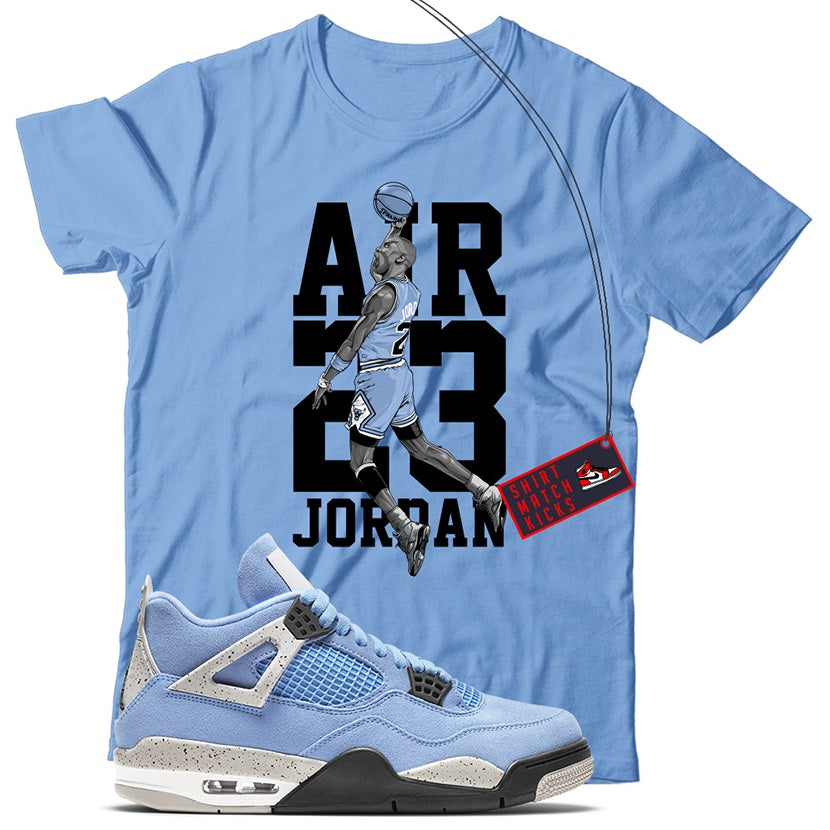 MJ T-Shirt Match Jordan 4 University Blue