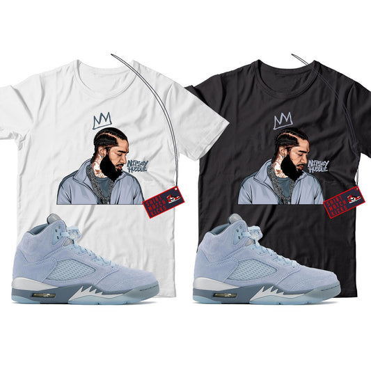 Nipsey T-Shirt Match Jordan 5 Bluebird