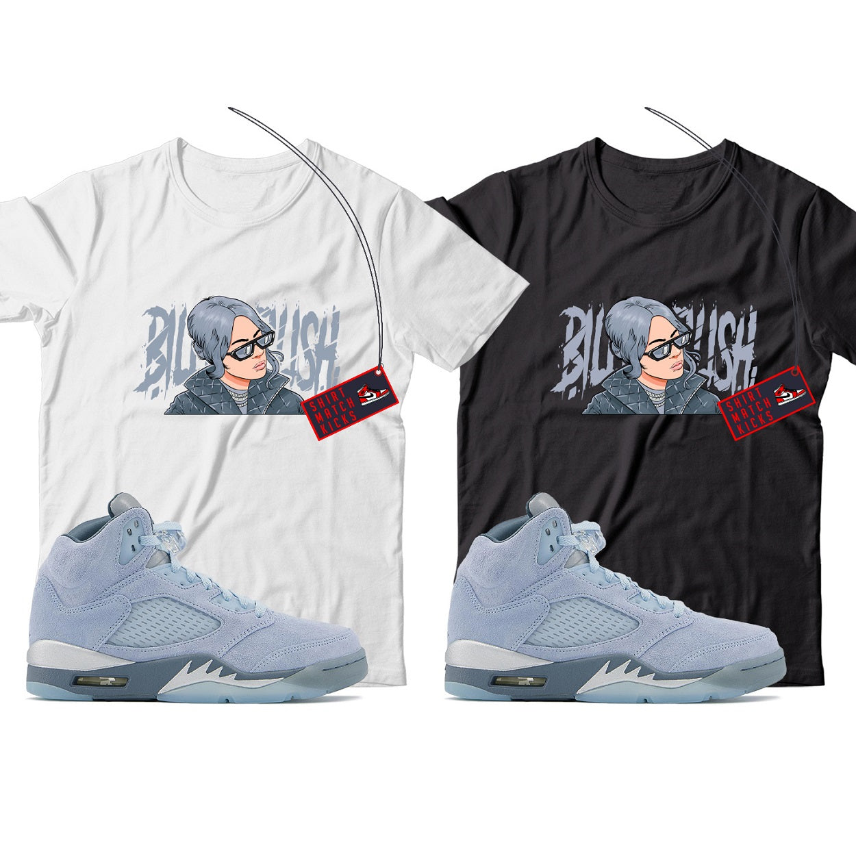 BE T-Shirt Match Jordan 5 Bluebird