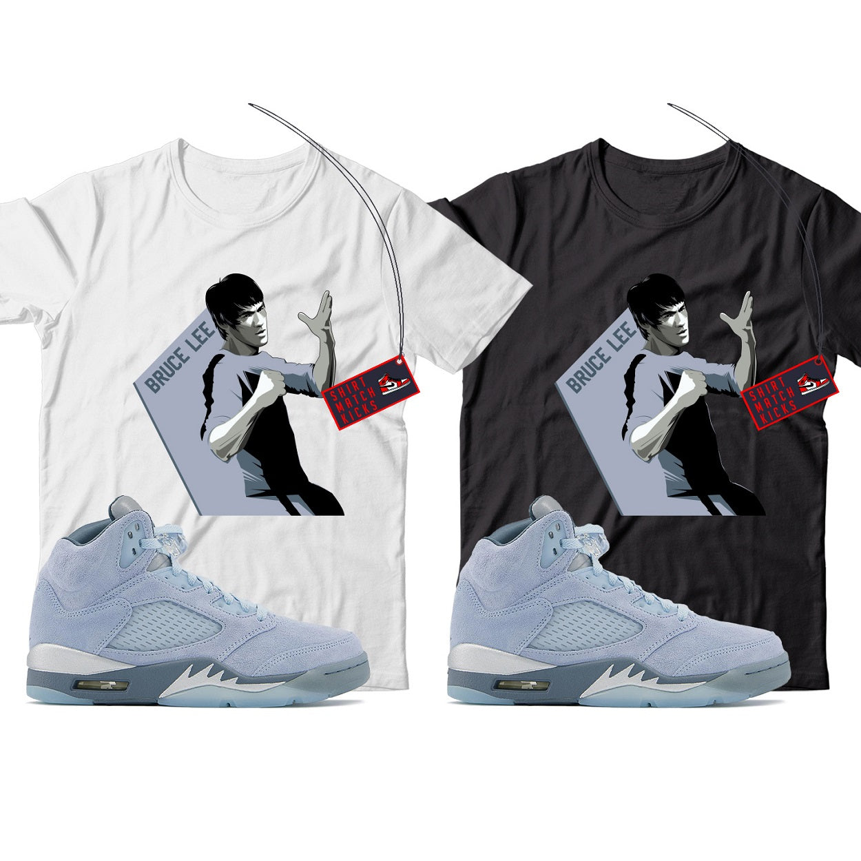 Bruce T-Shirt Match Jordan 5 Bluebird